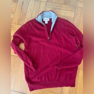 Men’s cashmere zip up sweater